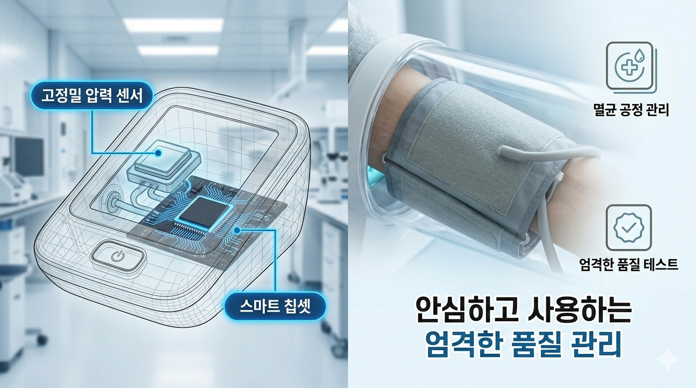 스마트 상완식 자동 혈압계