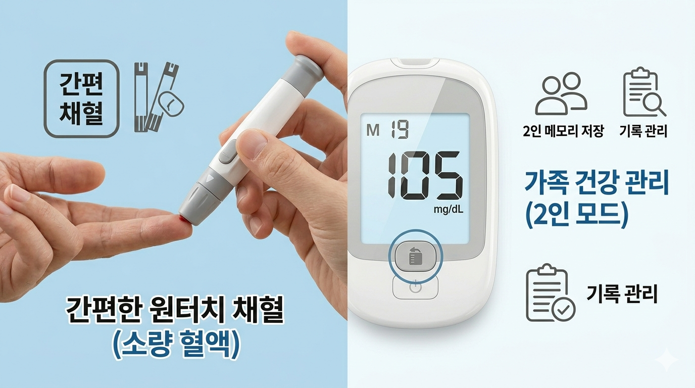 스마트 디지털 혈당 측정기 풀세트